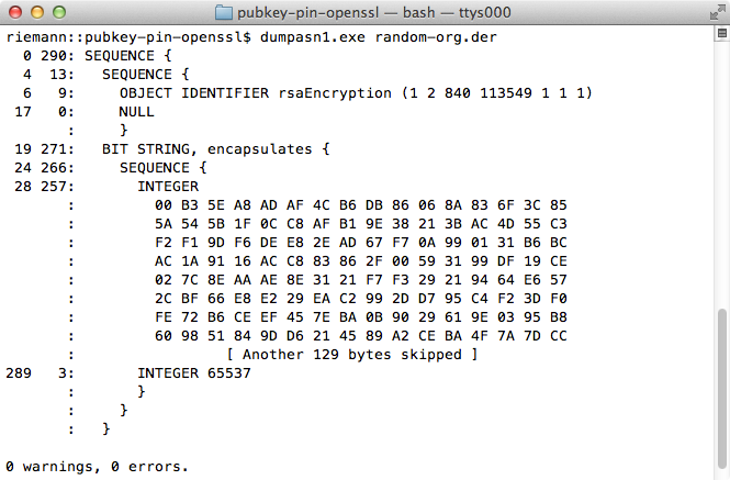 Figure 1: subjectPublicKeyInfo dumped with dumpans1